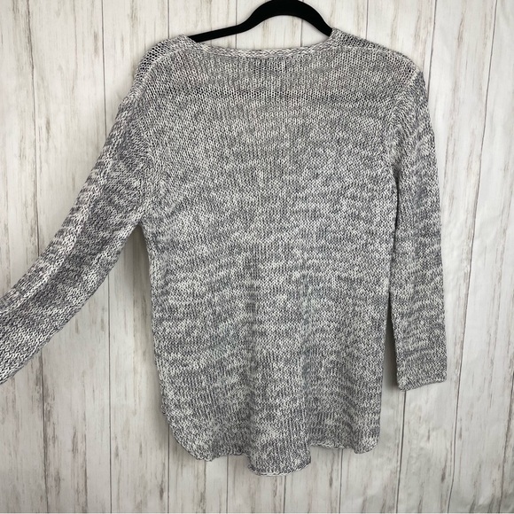 Wooden Ships Gray White Open Weave Sweater S/M - Picture 4 of 6